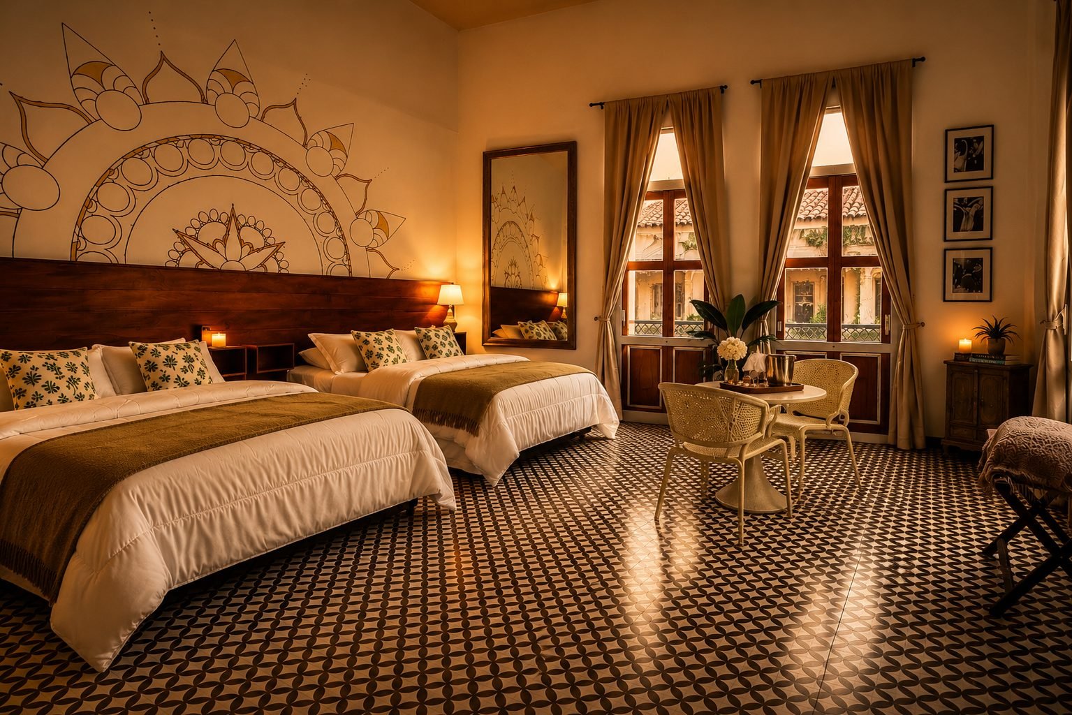 Premium Double Queen Room at Ivy House