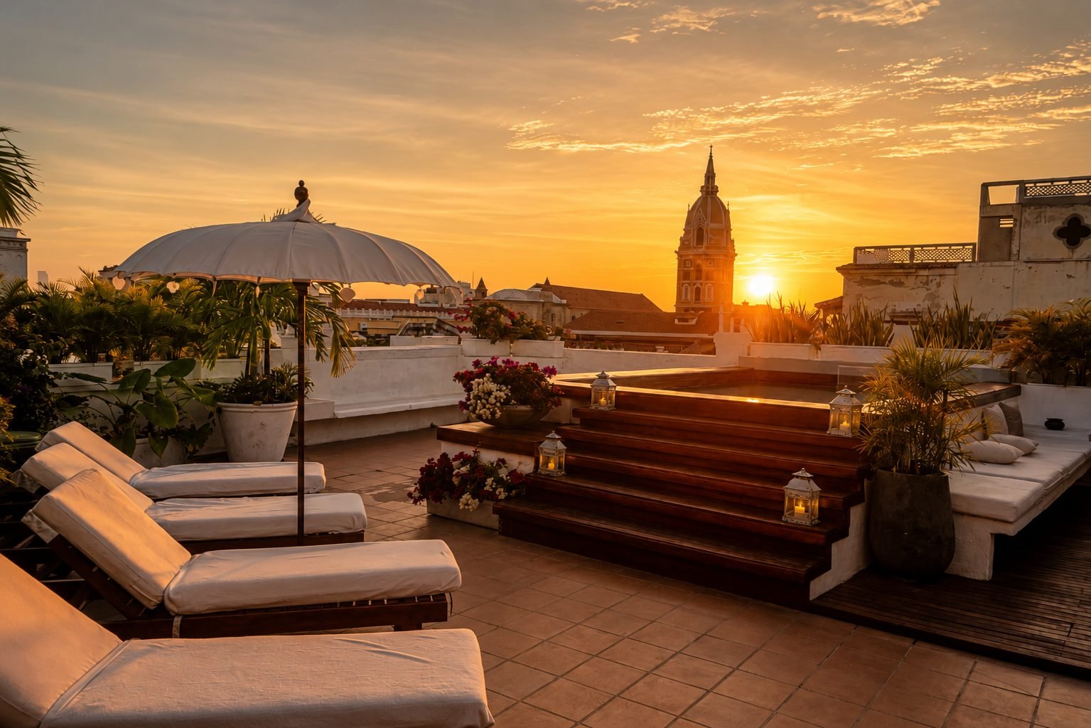 Rooftop sun chairs at Ivy House