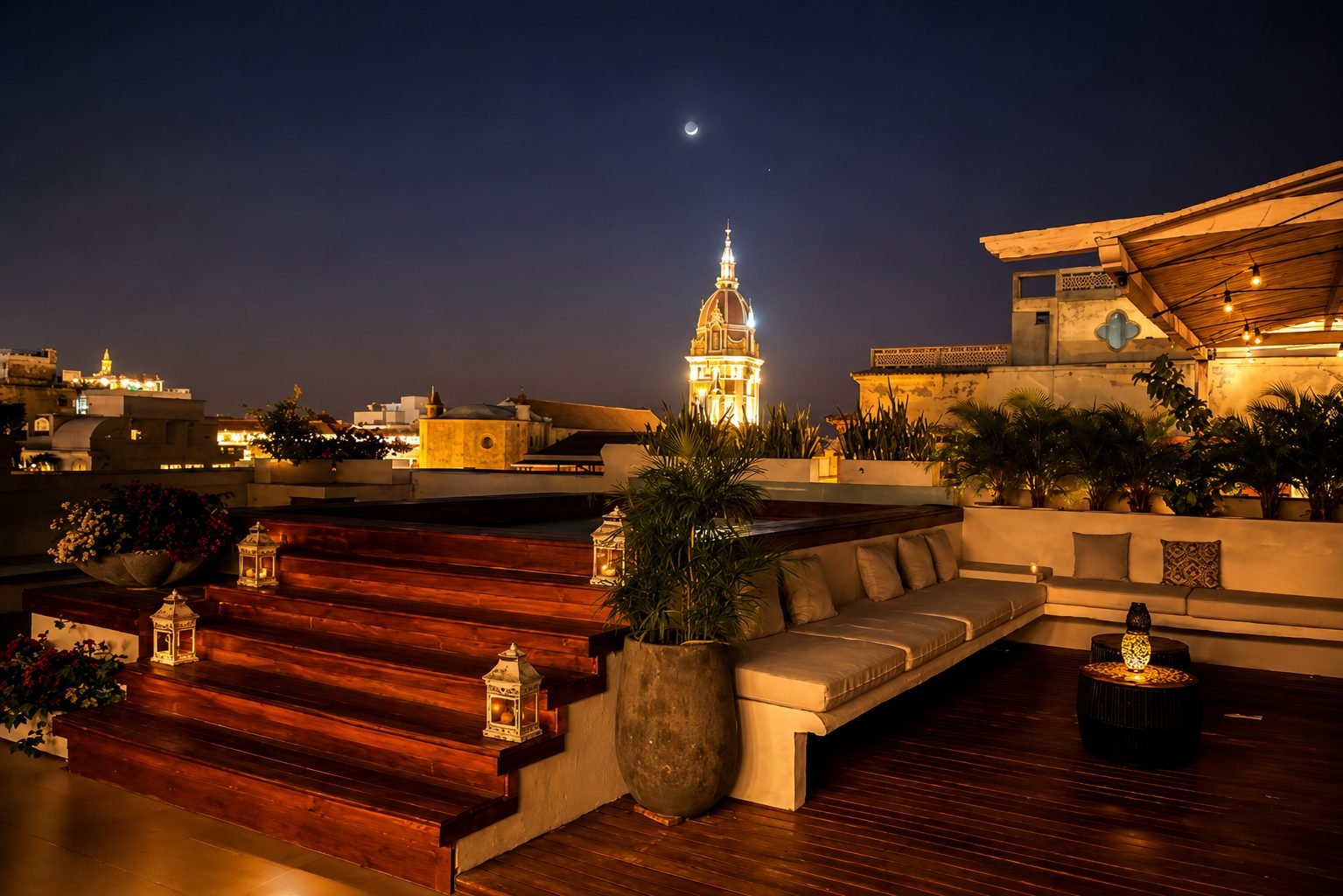 Ivy House rooftop view over the Old City